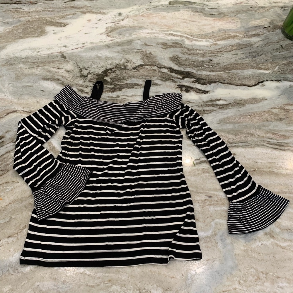 Cable and Gauge off the shoulder Sweater